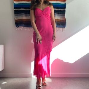 Vintage Cache Pink Chiffon Silk Dress